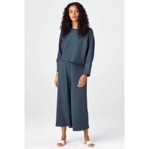 Vetta Capsule The Ribbed Cropped Pants Stone Blue Color size L